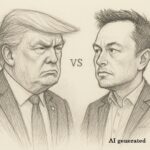 musk trump AI SKETCH