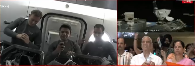 India hails historic docking of Dragon Spacecraft carrying Indian astronaut to ISS