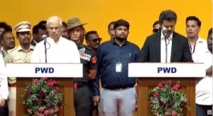 TVK founder C. Joseph Vijay takes oath as Tamil Nadu Chief Minister